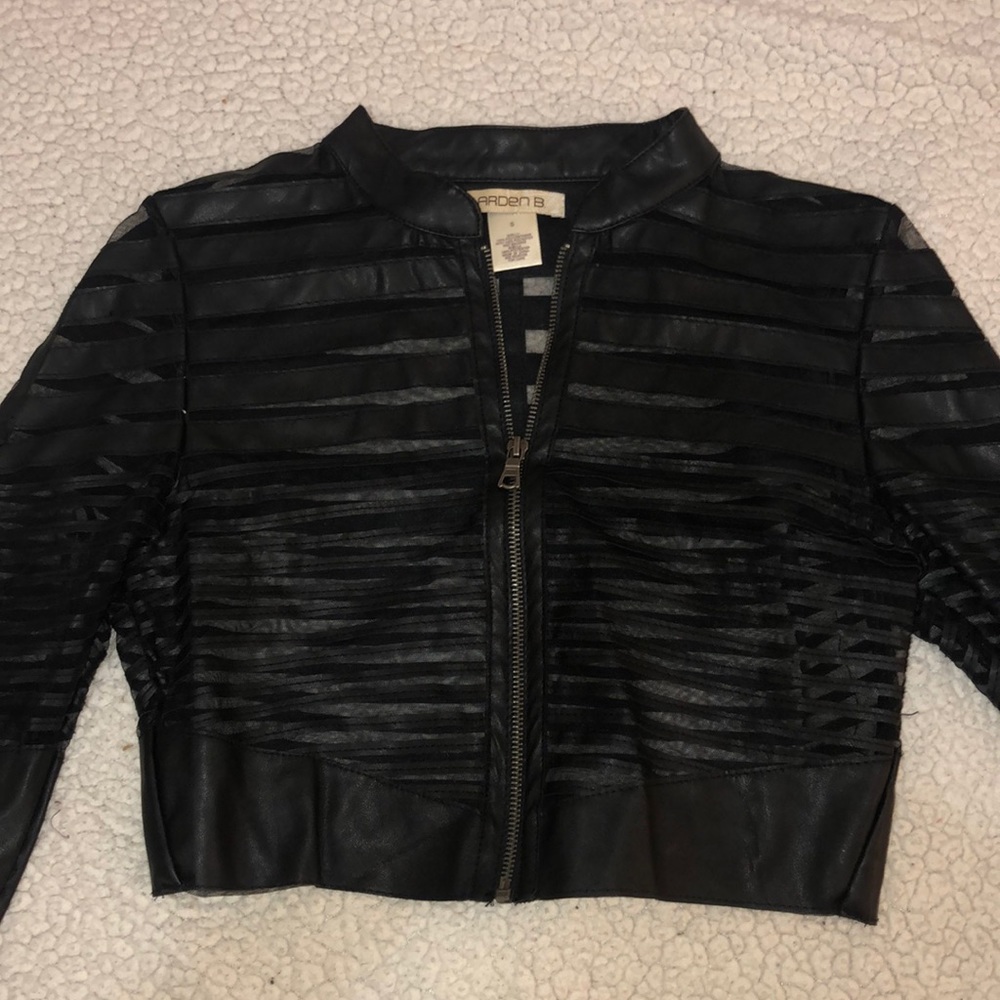 See through crop top jacket 🖤🤩